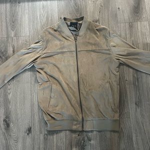 Zara faux suede bomber jacket